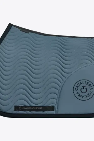 Tapis de selle Double Orbit Wave Quilted Pétrole - CAVALLERIA TOSCANA Meilleure Vente