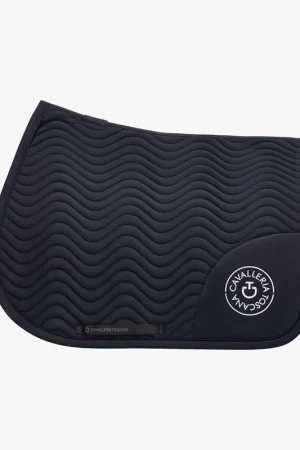 Tapis de selle Double Orbit Wave Quilted Marine - CAVALLERIA TOSCANA Solde