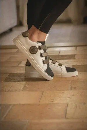 Sneakers Galaxie blanche et noir - PENELOPE COLLECTION Acheter Direct
