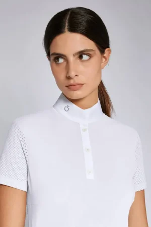 Top Vente Polo de concours Perforated Jersey Button - CAVALLERIA TOSCANA