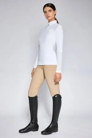 Polo de concours manches longues Perforated insert - CAVALLERIA TOSCANA Top Vente