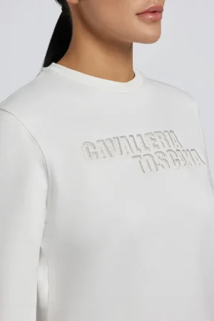 Vente Flash Pull Crew Neck coton blanc - CAVALLERIA TOSCANA