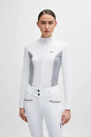Polo de concours Houndstooth Emma - Boss Equestrian Haute Qualité
