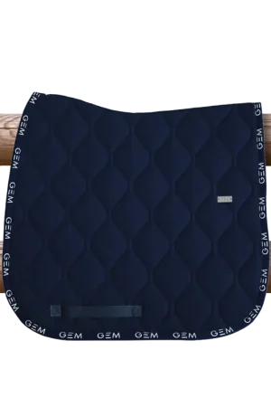 Tapis de selle LOVE DRESSAGE Marine - GEM Authentique