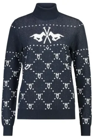Prix Bas Pull jacquard col roulé Cecile - HV Polo