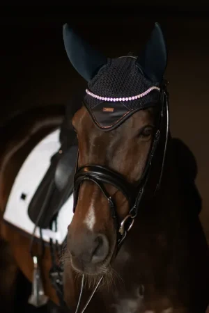 Remise Bonnet anti-mouches anti bruit Modern Dark Ocean - Equestrian Stockholm