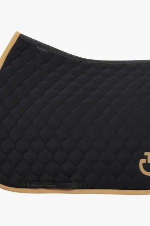 Achetez Aujourd'hui Tapis de selle Circular Quilted Noir bord camel - CAVALLERIA TOSCANA