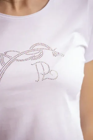 T-shirt Iconic Strass - Penelope Collection Jusqu'à Épuisement Des Stocks
