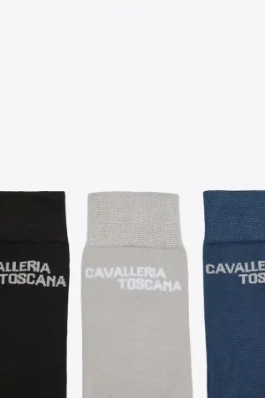 Pack de 3 paires de chaussettes Jacquard Logo - CAVALLERIA TOSCANA Prix Choc