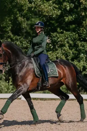 Tapis de selle Forest Green DRESSAGE - Equestrian Stockholm Haute Qualité