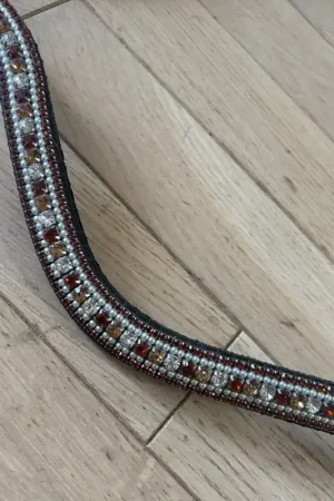 Frontal en strass cognac et perles Prix Cassé