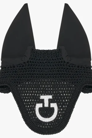 Bonnet anti-mouches crochet Noir - CAVALLERIA TOSCANA Meilleur Prix