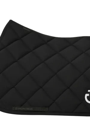 Tapis de selle Diamond Noir Logo Blanc CSO - CAVALLERIA TOSCANA Certifié