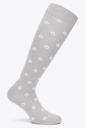 Chaussette Mini Logo Jacquard Gris logo Blanc - CAVALLERIA TOSCANA Achetez Aujourd'hui