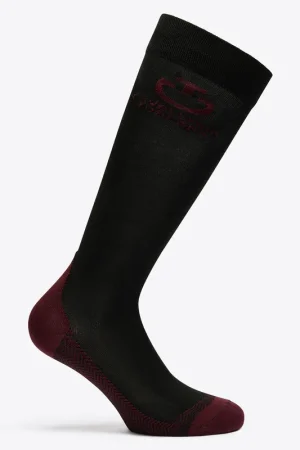 Chaussette d'equitation technique Noir Bordeaux - CAVALLERIA TOSCANA Bon Marché