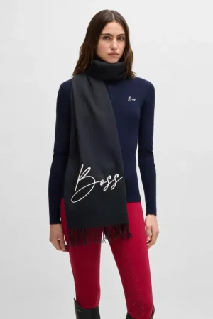 Echarpe Logo Bleu marine- Boss Equestrian Commande En Gros