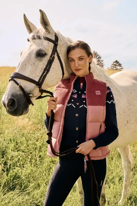 Doudoune sans manches VIOLA CORD PUFFER - Boss Equestrian Nouvel Arrivage