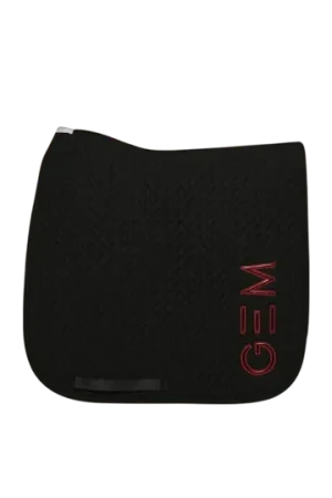 Retour Gratuit Tapis de selle TEN DRESSAGE Noir bordeaux - GEM