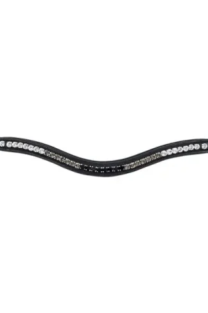 Paiement Sécurisé Frontal rembourré vague strass Noir, Gris, Blanc - HFI