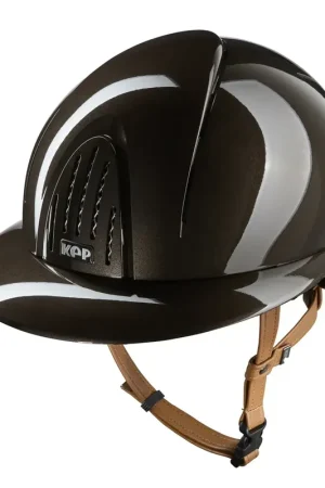 Meilleur Choix Casque d'équitation SMART NOVA Polish Marron POLO Jugulaire Beige coque L - KEP