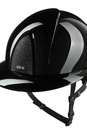 Dernier Modèle Casque d'équitation SMART NOVA Polish Star Noir visière POLO coque M - KEP