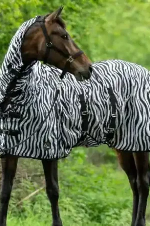 Authentique Chemise anti-mouches HKM Zebra avec cou amovible