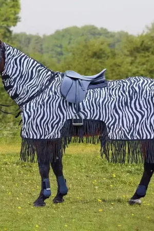 Vente Flash Couvre reins anti-mouche cheval à franges Zebra - Waldhausen