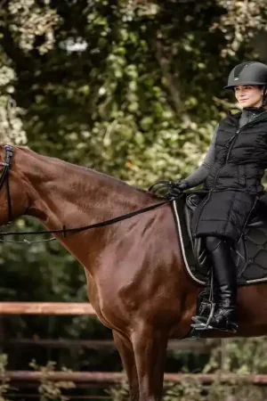 Doudoune sans manches longue équitation femme Ostende - Elt Pas Cher