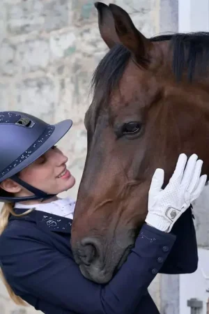 Casque équitation Miss Shield 2.0 Crystal Leaf - Samshield Soldes