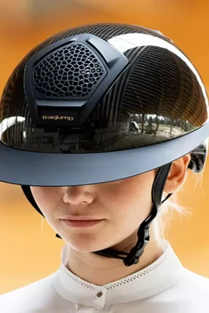 Casque d'équitation Voronoï Carbone sans protection temporale - Freejump Prix Choc