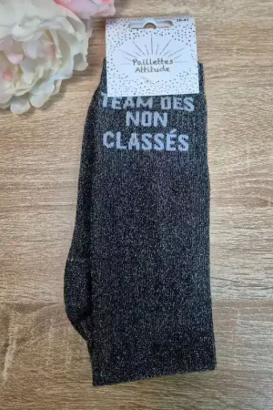 Chaussettes équitation - Team des non classés - Paillettes Attitude Prix Bas
