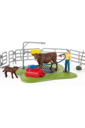 Promotion Saisonnière Kit station de lavage de vaches - Schleich