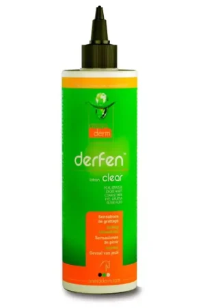 Derfen Clear dermite cheval (peau épaisse/sèche) 250 ml - Animaderm Prix Réduit