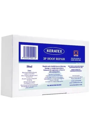 Kit réparation sabot cheval 50 ml Hoof Repair - Keratex Certifié