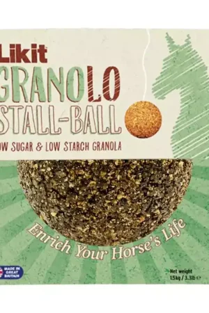 Haute Qualité Boule à lécher cheval faible en sucres Granolo Stall Ball - Likit