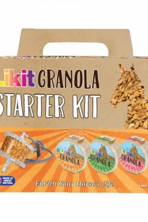 Pack support + 3 pierres à lécher cheval Granola Starter Kit - Likit Prix Choc