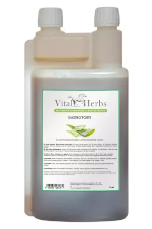 Gastro Forte Gastrique acidité estomac cheval 1L - Vital Herbs Acheter Direct