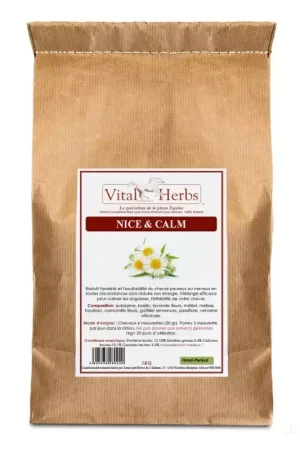 Mélange stress anxiété cheval Nice & Calm - Vital Herbs Achat Immédiat