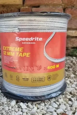 Prix Choc Ruban électroplastique Extreme 12 mm 400m clôture cheval - Speedrite