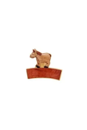 Super Prix Plaque de porte Prestige bois à personnaliser motif poney