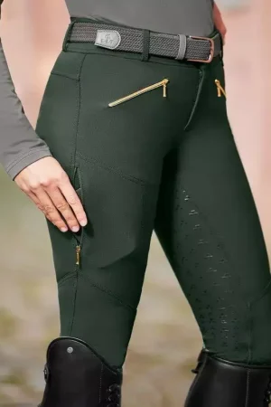 Pantalon d'équitation femme taille haute Hella fond silicone - Elt Prix Choc