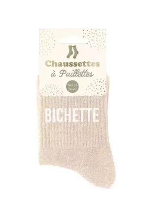Prix Bas Chaussettes à paillettes courtes "Bichette"