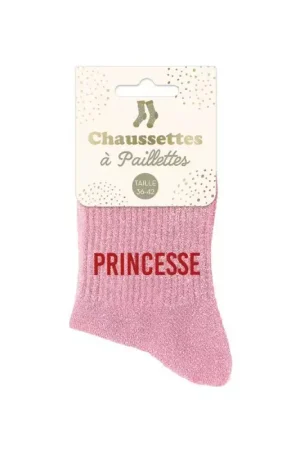 Chaussettes à paillettes courtes "Princesse" Bon Plan