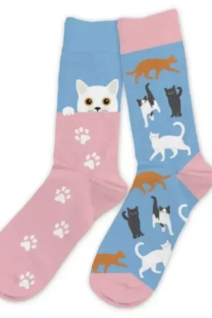 Chaussettes à paillettes mi-hautes "Duo Passion chat" Achetez Aujourd'hui