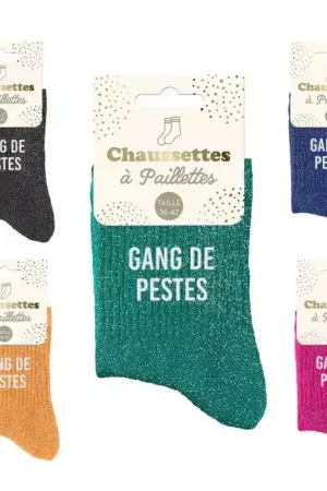 Chaussettes à paillettes courtes "Gang de peste" Top Vente