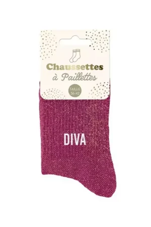 Offre Limitée Chaussettes à paillettes courtes "Diva"