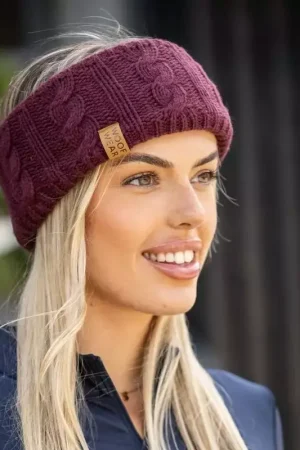 Bandeau équitation maille torsadée doublé polaire - Woof Wear Marque