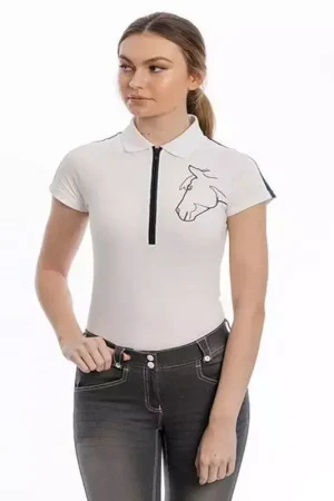 Paiement Sécurisé Polo coton zip Femme Flamboro - Horseware