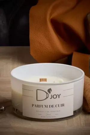 Bougie cheval équitation Parfum de cuir Grand format - D'joy Bon Plan