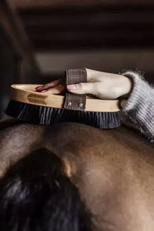 Brosse douce à poils durs cheval - Grooming Deluxe Offre Exclusive